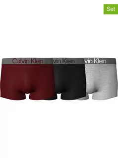 Majtki męskie - Calvin Klein Bokserki (3 pary) w kolorze szarym, bordowym i czarnym - grafika 1