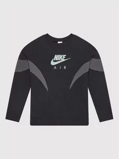 Bluzy dla chłopców - Nike Bluza Air DD7135 Czarny Loose Fit - grafika 1
