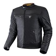 Odzież motocyklowa - SHIMA WINCHESTER 2.0 męska kurtka motocyklowa, klasyczna, skórzana kurtka motocyklowa z CE plecami, ochraniaczami na ramiona i łokcie, wzmocnione podwójne szwy (czarna, S) - miniaturka - grafika 1