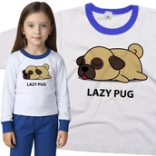 Piżamy dla dziewczynek - Piżama dziecięca Leniwy Mops Mopsik 110/116 - VoloDonum - miniaturka - grafika 1