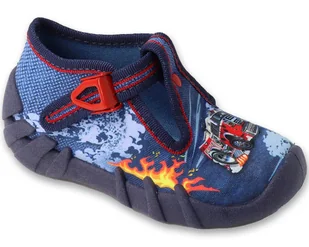 Kapcie dziecięce Befado 110P511 chłopięce domowe do przedszkola zapinki -23 - Buty dla chłopców - miniaturka - grafika 1