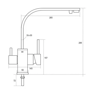 Bateria kuchenna Roma Chrom - trójdrożna - Baterie kuchenne - miniaturka - grafika 4