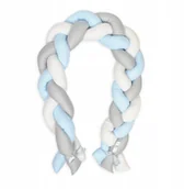 Zabezpieczenia dla dzieci - Ochraniacz do łóżeczka WARKOCZ satynowy.dł. 200cm - miniaturka - grafika 1