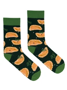 Pierogi zielone kolrowe skarpetki we wzory Kabak - Skarpetki męskie - miniaturka - grafika 1