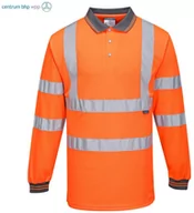 Odzież robocza - PORTWEST S277 KOSZULKA OSTRZEGAWCZA POLO Z DŁUGIMI RĘKAWAMI; POMARAŃCZOWY - miniaturka - grafika 1