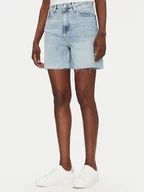 Spodnie sportowe damskie - Calvin Klein Jeans Szorty jeansowe J20J225155 Niebieski Relaxed Fit - miniaturka - grafika 1