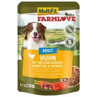 Mokra karma dla psów - MultiFit Farmlove Adult 12 x 100 g Kurczak - miniaturka - grafika 1