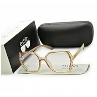 Okulary korekcyjne, oprawki, szkła - Damskie okulary zerówki do komputera BLF filtr EST-116K-15 Estillo - miniaturka - grafika 1