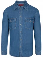 Koszule męskie - KOSZULA MĘSKA JEANSOWA - STANLEY JEANS - M - miniaturka - grafika 1