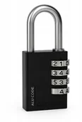 Kłódki - Gerda KŁÓDKA PAŁĄKOWA ALUMINIOWA SZYFROWA 4 DYSKI KAS S40 CZARNA - miniaturka - grafika 1