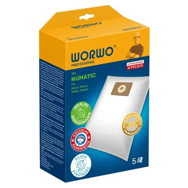 Worki Do Odkurzacza Worki Numatic Henry NVH-180 5 Sztuk Wydajne Zestaw