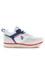 Buty dla dziewczynek - U.S. Polo Assn. Sneakersy Nobik NOBIK010A Biały - miniaturka - grafika 1