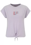 Koszulki i topy damskie - FILA Damska koszulka Shantou Knotted Graphic Logo T-Shirt, Orchid Petal, XL, orchid petal, XL - miniaturka - grafika 1