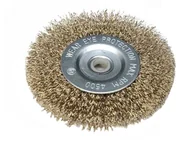 Akcesoria do elektronarzędzi - Dedra Szczotka druciana tarczowa mosiądz.150mm śr.otworu 16mm F33-150 2401do2550_uz-109-uniw - miniaturka - grafika 1