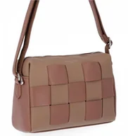 Torebki damskie - Modna Torebka Damska Listonoszka firmy David Jones Brudny Róż - miniaturka - grafika 1