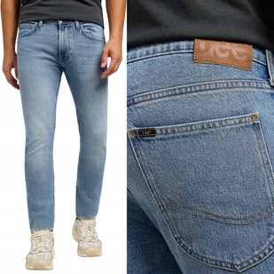 Lee LUKE SLIM TAPERED Pool Days RURKI BLUE DżINS W34 L34 - Spodnie męskie - miniaturka - grafika 1