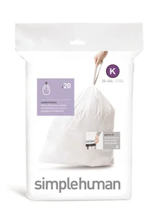 Worki na śmieci SIMPLEHUMAN, 35-45 l, 20 szt., białe - Worki na śmieci - miniaturka - grafika 1