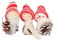 Bombki - BOMBKI NA CHOINKĘ SKRZAT ANIOŁ PACYNKA SZYSZKI - miniaturka - grafika 1