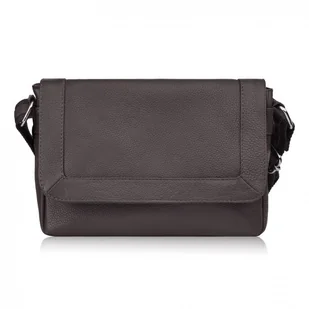 TOREBKA DAMSKA MAŁA LISTONOSZKA SKÓRZANA NA RAMIĘ BRĄZOWA PAOLO PERUZZI E-35-BR - Torebki damskie - miniaturka - grafika 1