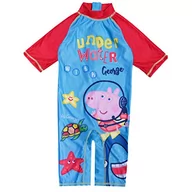 Stroje kąpielowe - Peppa Pig Under Water with George kostium kąpielowy dla dzieci, 2-5 lat, oficjalny produkt, NIEBIESKI, 2-3 lat - miniaturka - grafika 1