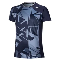 Koszulki sportowe męskie - Koszulka męska Mizuno Daybreakers Shadow Graphic SS Tee M Odyssey Gray XL - miniaturka - grafika 1