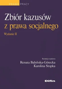 Difin Zbiór kazusów z prawa socjalnego praca zbiorowa - Prawo - miniaturka - grafika 1