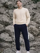 Dresy męskie - Spodnie dresowe granatowy L - miniaturka - grafika 1