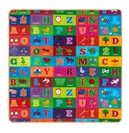 Maty edukacyjne - BOBO-LOV Mata edukacyjna 180x180 POLSKIE wyrazy Dwustronna 15 - miniaturka - grafika 1