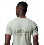 Koszulki męskie - Columbia Rapid Ridge Back Graphic Tee II 1934824349 Zielone M - miniaturka - grafika 1