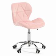 Krzesła - Krzesło obrotowe różowe ART118S / welur #67 - miniaturka - grafika 1
