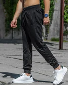 Spodnie męskie - Spodnie męskie dresowe czarne Recea - miniaturka - grafika 1