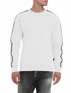Replay Bluza męska M6252A, 001 biała, XL, 001 White, XL - Bluzy męskie - miniaturka - grafika 1
