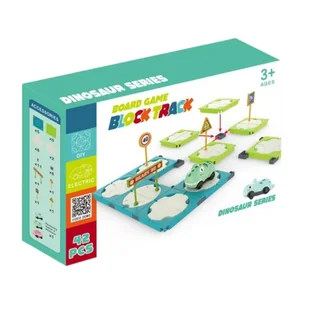 ZESTAW LABIRYNT DROGOWY BUDOWANIE TRASY DINOZAUR POJAZD ZNAKI DROGOWE - Samochody i pojazdy dla dzieci - miniaturka - grafika 1