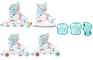 Rolki-Wrotki 4w1 Croxer Inez 30-33 / Ochraniacze Neve Mint S - Ochraniacze - miniaturka - grafika 1