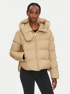 Kurtki damskie - PINKO Kurtka zimowa Giza 101602 A1ZV Beżowy Regular Fit - miniaturka - grafika 1