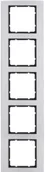 Klawisze i ramki - B.7 Berker Ramka potrójna 5-krotna, aluminium/antracyt - miniaturka - grafika 1