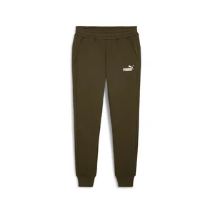 Męskie Spodnie PUMA ESS LOGO PANTS FL CL (S) 58671508 – Oliwkowy - Spodnie męskie - miniaturka - grafika 1
