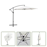 Parasole ogrodowe - The Living Store Parasol na wysięgniku 3 m - piaskowy - Parasol Wiszący - miniaturka - grafika 1