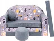 Łóżeczka i kojce - Sofa dla dzieci KANAPA Rozkładana Mała Mini MIĘKKA Dziecięca FUNKCJA SPANIA - miniaturka - grafika 1