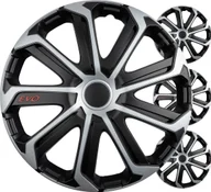 Kołpaki samochodowe - Kołpaki samochodowe 4szt. komplet evo czarno srebrne 14" cali color box - miniaturka - grafika 1