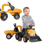 Zestawy naczyń dla dzieci - FALK Chodzik Jeździk Koparka Marcel z Przyczepką - miniaturka - grafika 1