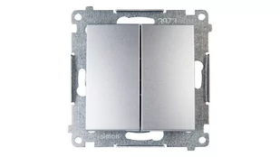 Kontakt Kontakt_Simon Łącznik świecznikowy (moduł) 16AX. 250V. zaciski śrubowe srebrny mat DW5A.01/43 - Wyłączniki światła i elektryczne - miniaturka - grafika 1
