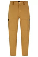 Spodenki męskie - BOSS Statum-WW-Z męskie spodnie cargo z elastycznego bawełnianego sznurka, beżowy, 94 - miniaturka - grafika 1