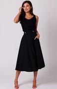 Spódnice - Spódnica z wysokim stanem w kolorze czarnym B265, Kolor czarny, Rozmiar S, BE - Primodo.com - miniaturka - grafika 1