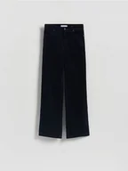 Spodnie damskie - Reserved - Sztruksowe spodnie - granatowy - miniaturka - grafika 1