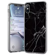 Etui i futerały do telefonów - Wozinsky Marble żelowe etui pokrowiec marmur iPhone 12 Pro Max czarny - Czarny - miniaturka - grafika 1