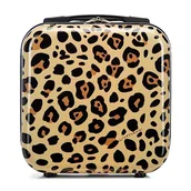 Etui na dokumenty i karty - WITTCHEN Kosmetyczne etui podróżne z kolekcji Young-Collection ABS z powłoką poliwęglanową i uchwytem teleskopowym, 14,5 l, beżowo-brązowy - miniaturka - grafika 1