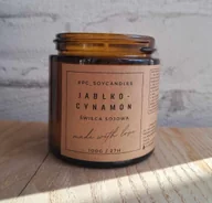 Świece - Świeca Sojowa Zapachowa Jabłko-cynamon 120ml 27h - miniaturka - grafika 1