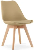 Krzesła - Ciemnobeżowe skandynawskie krzesło drewniane Z5-B68 - miniaturka - grafika 1