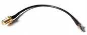 Złącza, przejściówki, adaptery - Konektor antenowy 15cm wtyki SMAż – CRC9 prosty - miniaturka - grafika 1